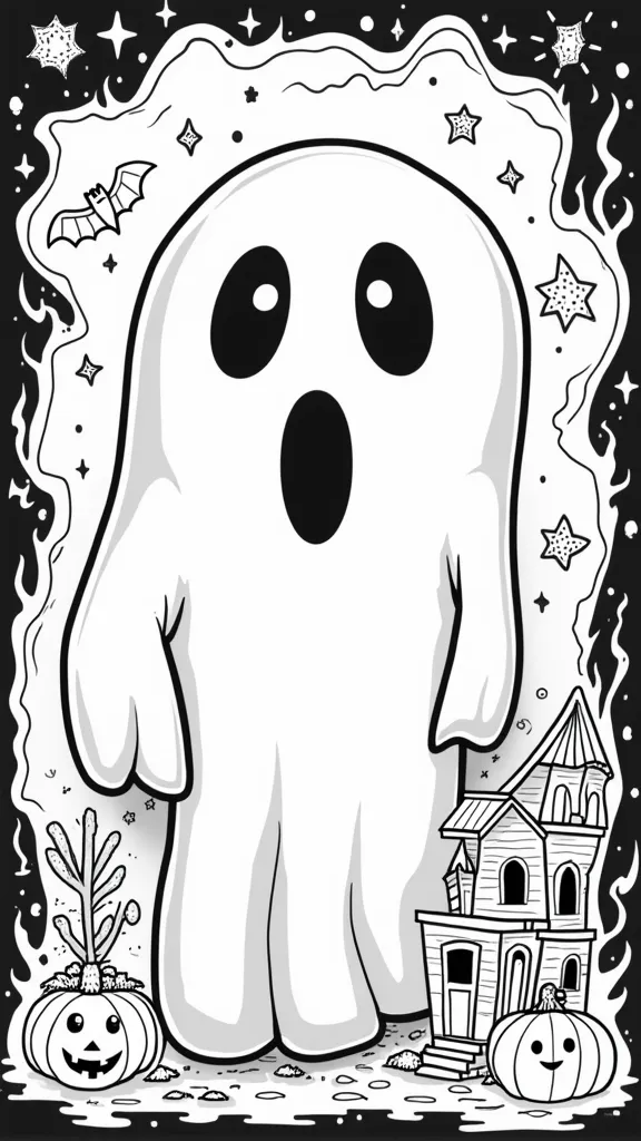 ghost coloring pages free